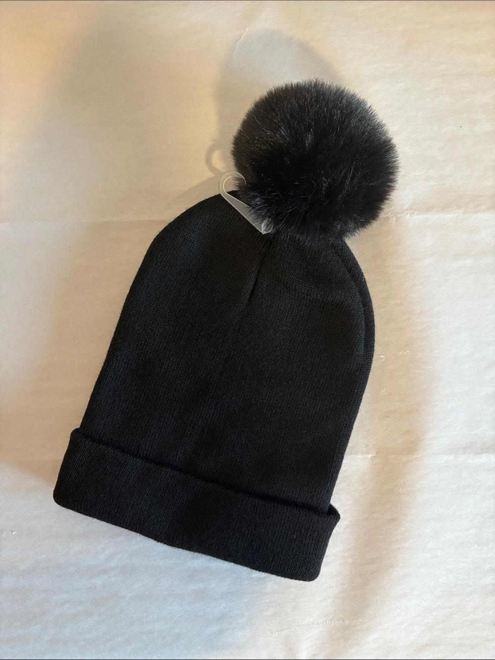 Black Beanie with Pom Pom